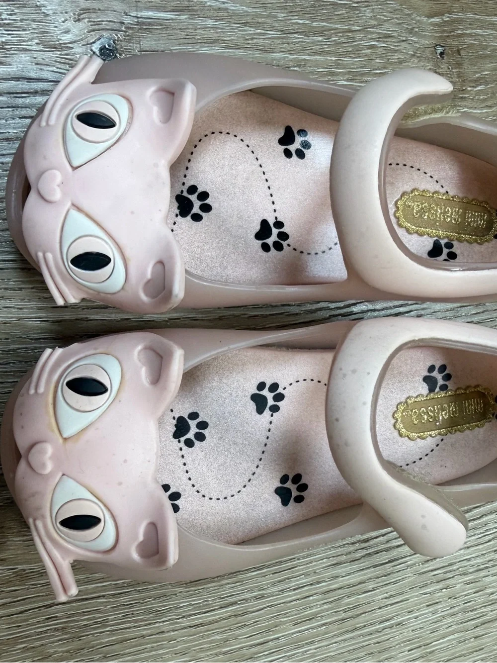 Mini Melissa Ultragirl II Cat Pink Jelly Shoes Mary Jane’s Baby Girls size 7 $59